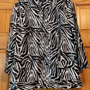 Elemtz jacket shiny zebra print